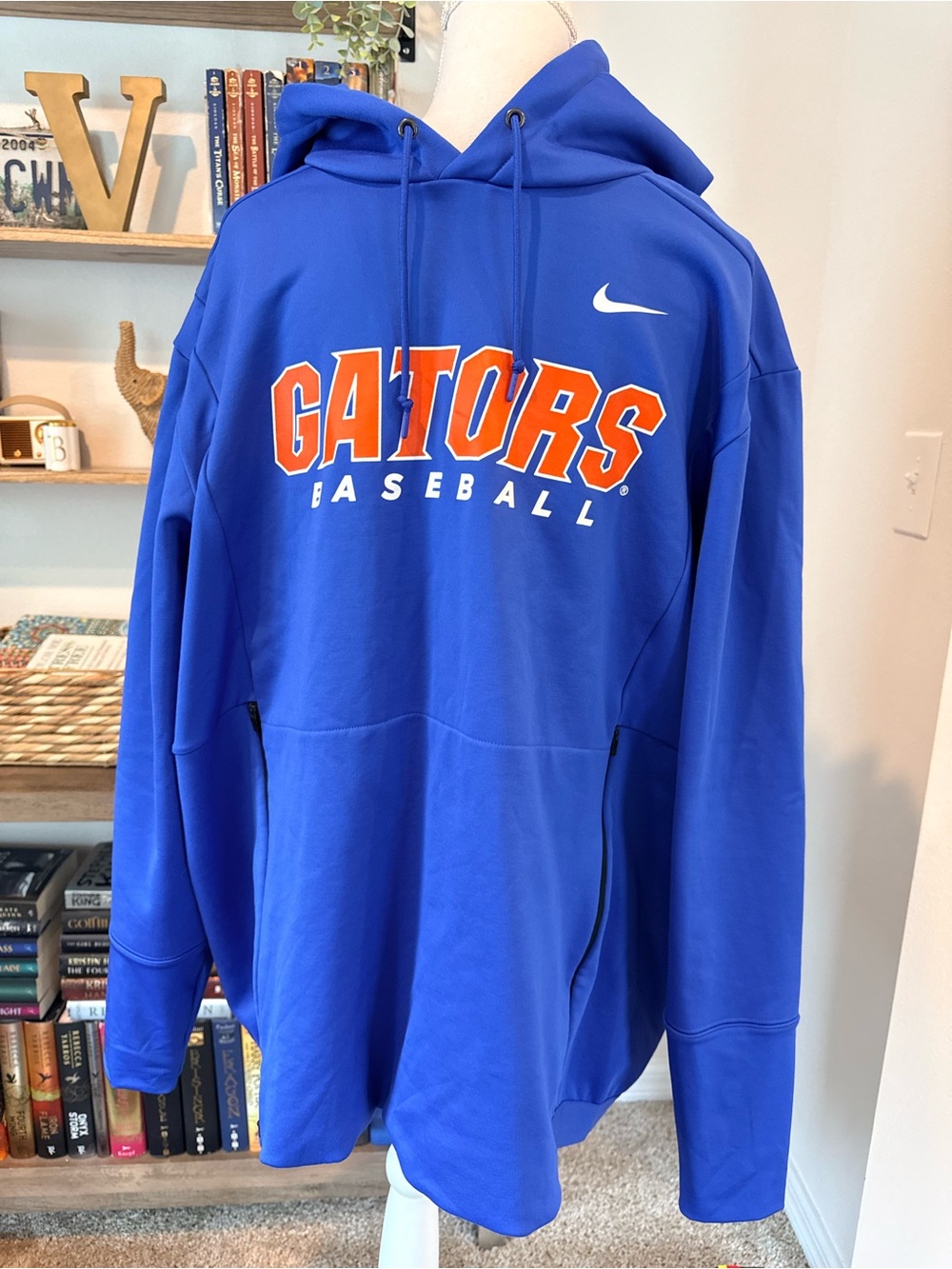 Nike UF Gators Baseball Pullover Hoodie - Royal Blue